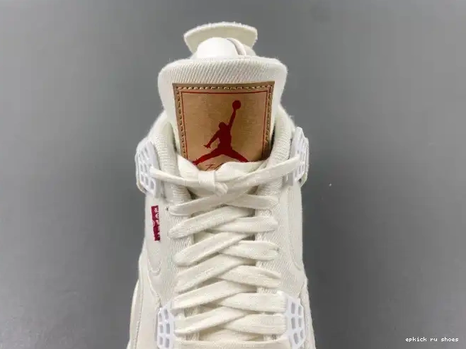 Cheap 4 Air x 'White' Jordan Levi's AO2571-100 0519